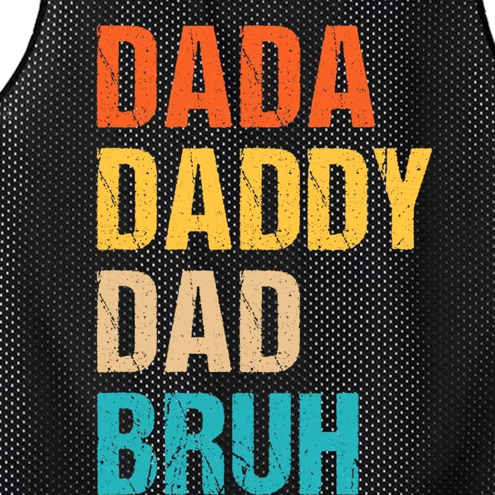 Dada Daddy Dad Bruh Mesh Reversible Basketball Jersey Tank