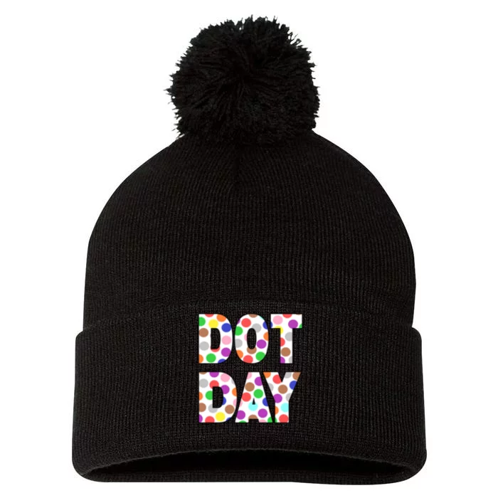 Dotty Dot Day Pom Pom 12in Knit Beanie