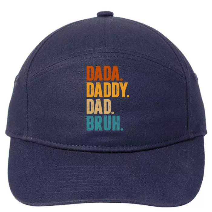 Dada Daddy Dad Bruh Vintage 7-Panel Snapback Hat