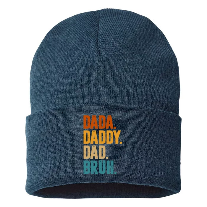 Dada Daddy Dad Bruh Vintage Sustainable Knit Beanie