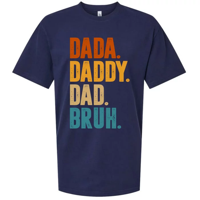 Dada Daddy Dad Bruh Vintage Sueded Cloud Jersey T-Shirt