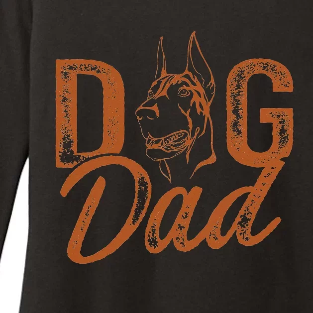 Doberman Dog Dad Dobie Womens CVC Long Sleeve Shirt