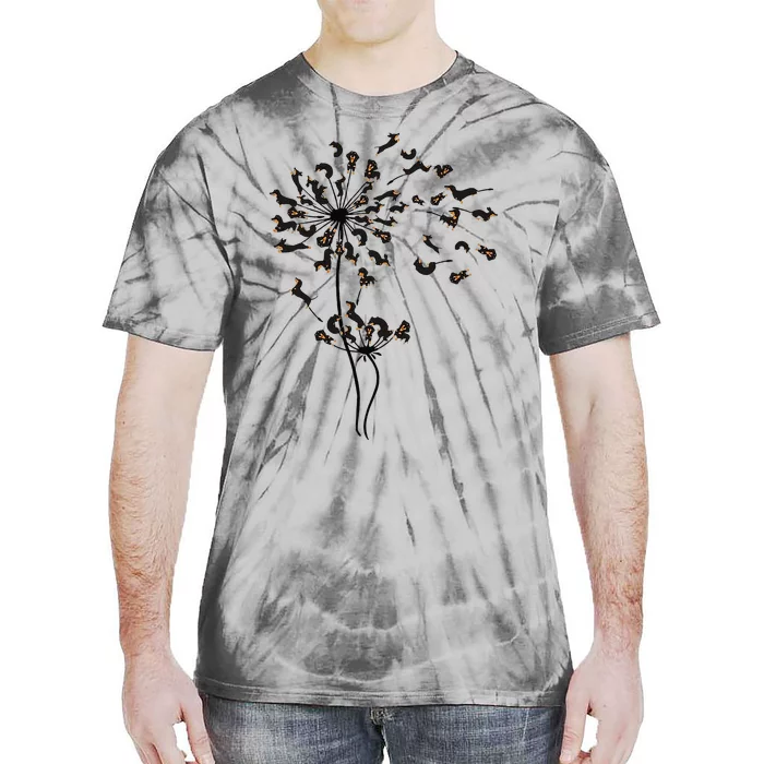 Dachshund Dandelion Tie-Dye T-Shirt