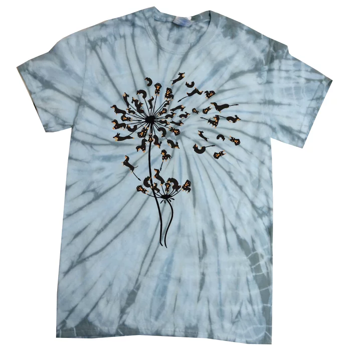 Dachshund Dandelion Tie-Dye T-Shirt