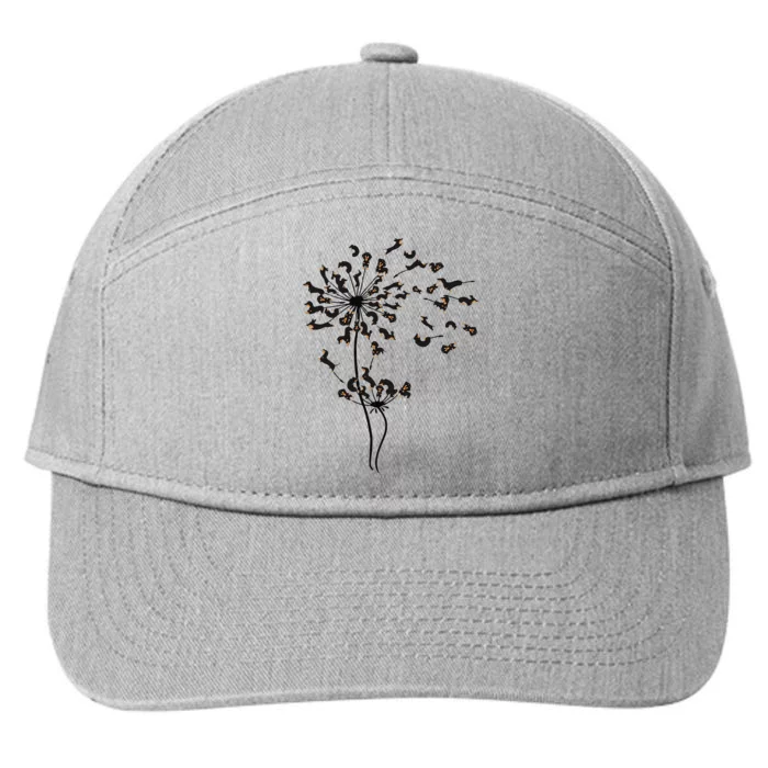 Dachshund Dandelion 7-Panel Snapback Hat