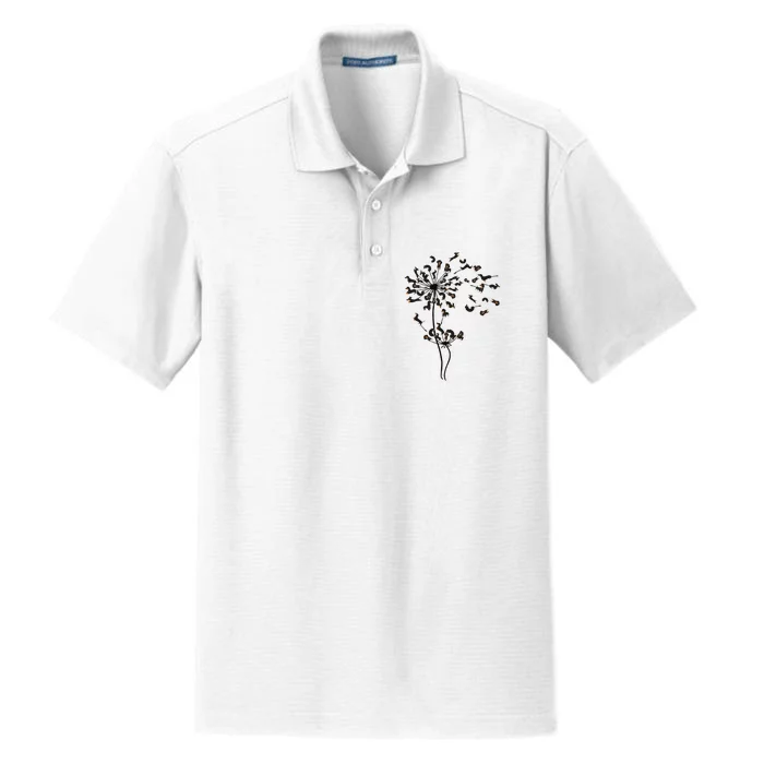 Dachshund Dandelion Dry Zone Grid Performance Polo