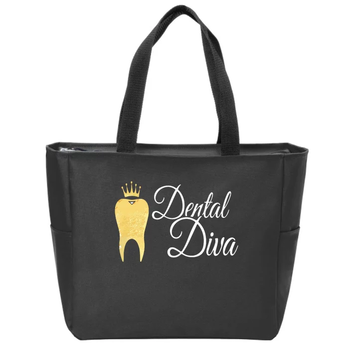 Dental Diva Dentists Assistants Hygienists Dentistry Office Zip Tote Bag