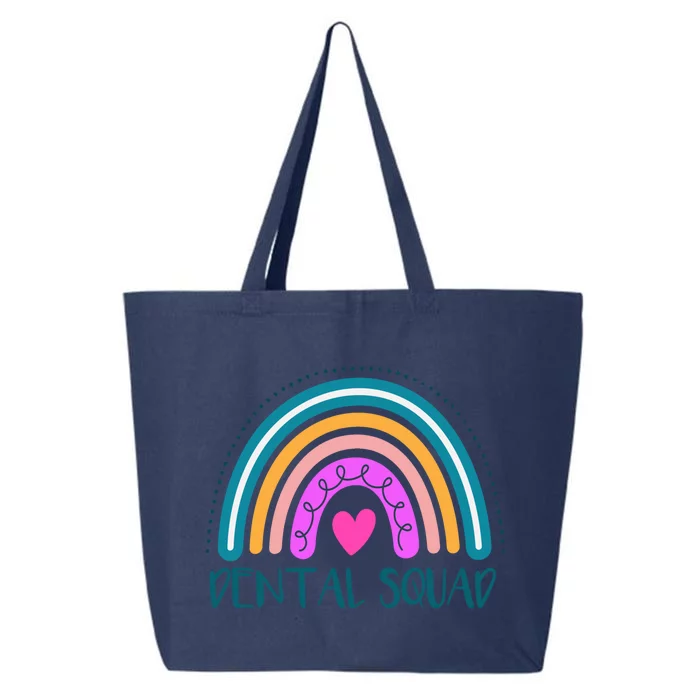 Dentist Dentistry Dental Squad Assistant Hygienist Rainbow Funny Gift 25L Jumbo Tote