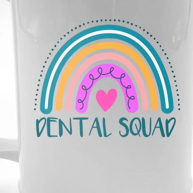 Dentist Dentistry Dental Squad Assistant Hygienist Rainbow Funny Gift Front & Back Beer Stein