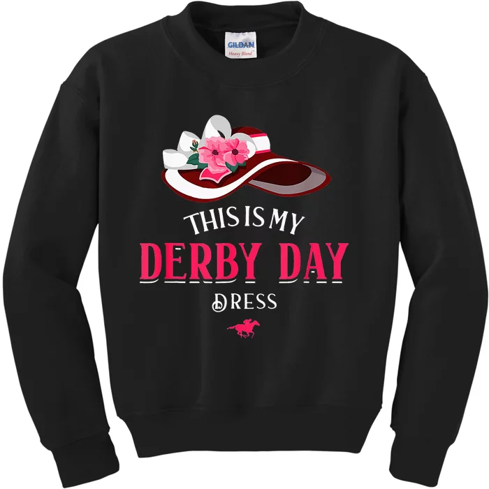 Derby Day Derby Kentucky Horse Derby Dress Kids Sweatshirt