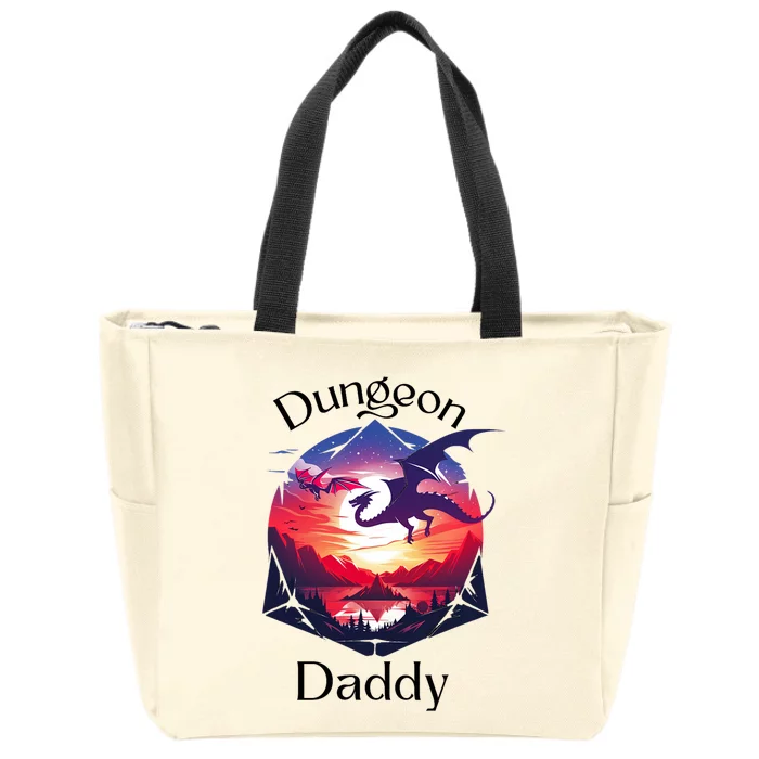 Dungeon Daddy Design For Ttrpg Lovers Zip Tote Bag