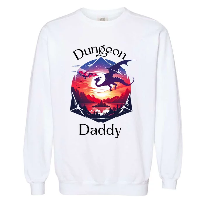 Dungeon Daddy Design For Ttrpg Lovers Garment-Dyed Sweatshirt