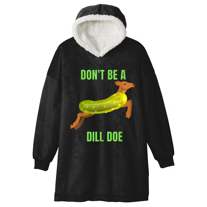 Dill Doe Dill Pickle Hooded Wearable Blanket