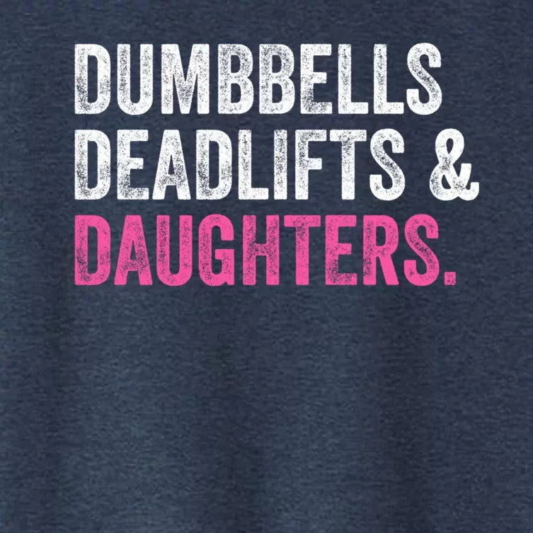 Dumbbells Deadlifts & Daughter Weights Dumbbells Women's Crop Top Tee