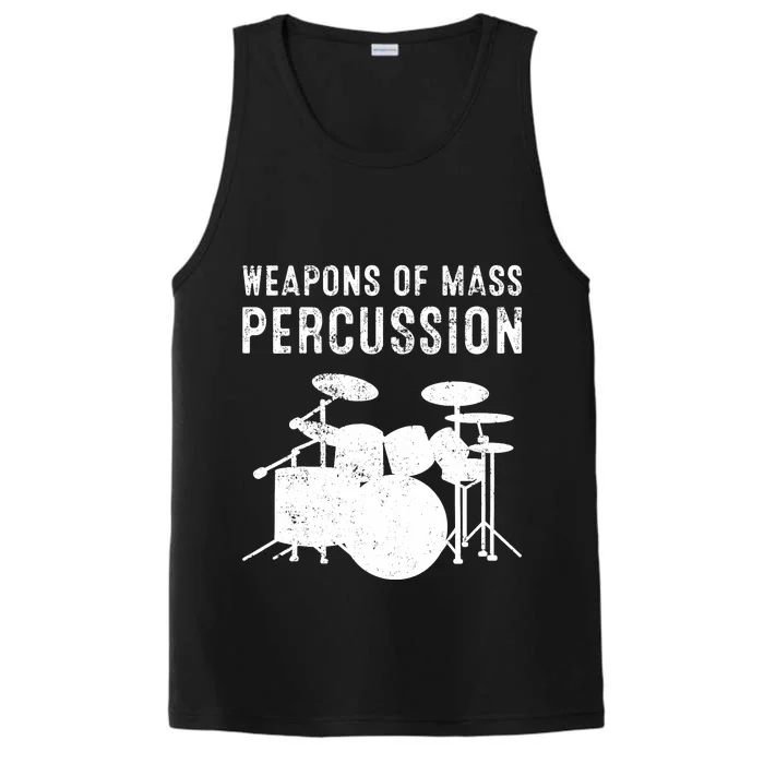 Drums Drummer Drumming Drumset Vintage Funny Gift Performance Tank