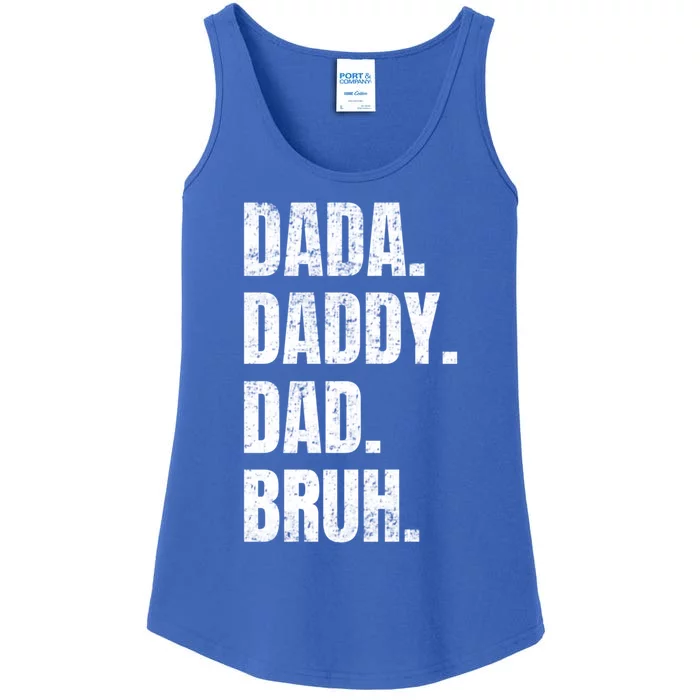 Dada Daddy Dad Bruh Funny Fathers Day 2024 Retro Vintage Dad Gift Ladies Essential Tank