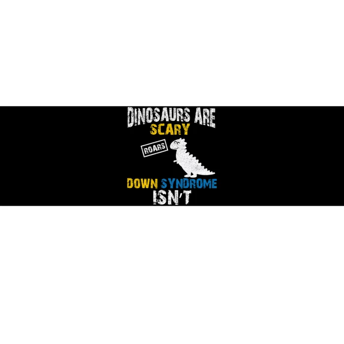 Dinosaur Dinaudors Down Syndrome Awareness Blue And Yellow Bumper Sticker