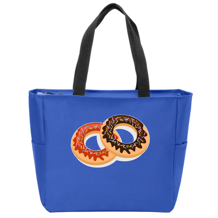 Dual Doughnuts Zip Tote Bag