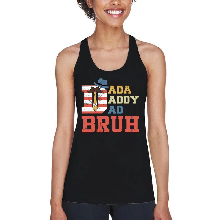 Dada Daddy Dad Bruh FatherS Day Women's Racerback Tank