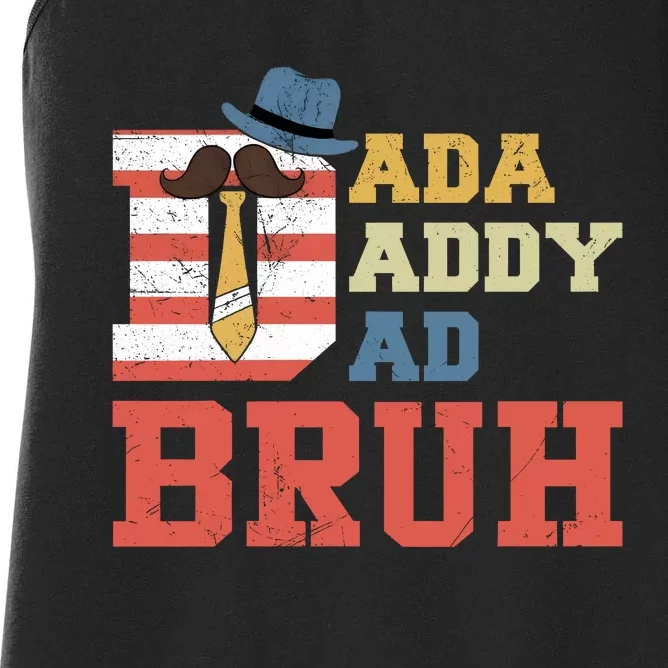 Dada Daddy Dad Bruh FatherS Day Women's Racerback Tank