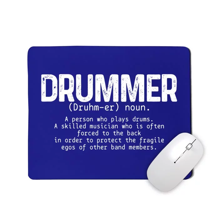 Drummer Definition Drums Drumming Funny Drummer Gift Mousepad