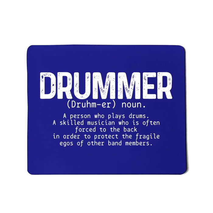 Drummer Definition Drums Drumming Funny Drummer Gift Mousepad