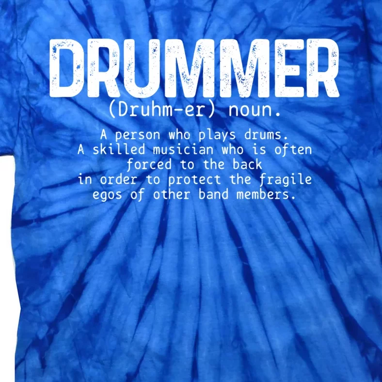 Drummer Definition Drums Drumming Funny Drummer Gift Tie-Dye T-Shirt