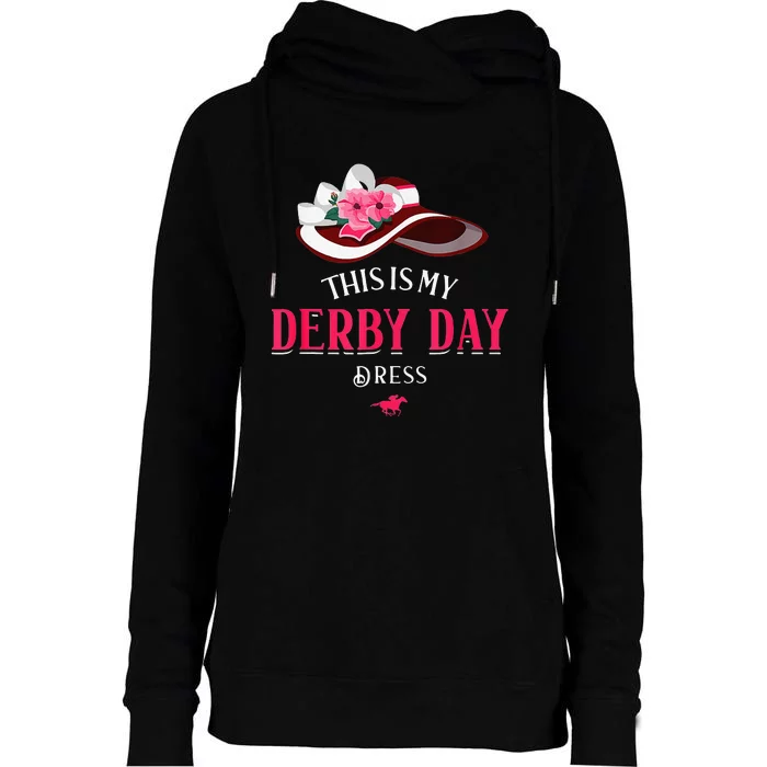 Derby Day Derby Kentucky Horse Derby Dress Womens Funnel Neck Pullover Hood