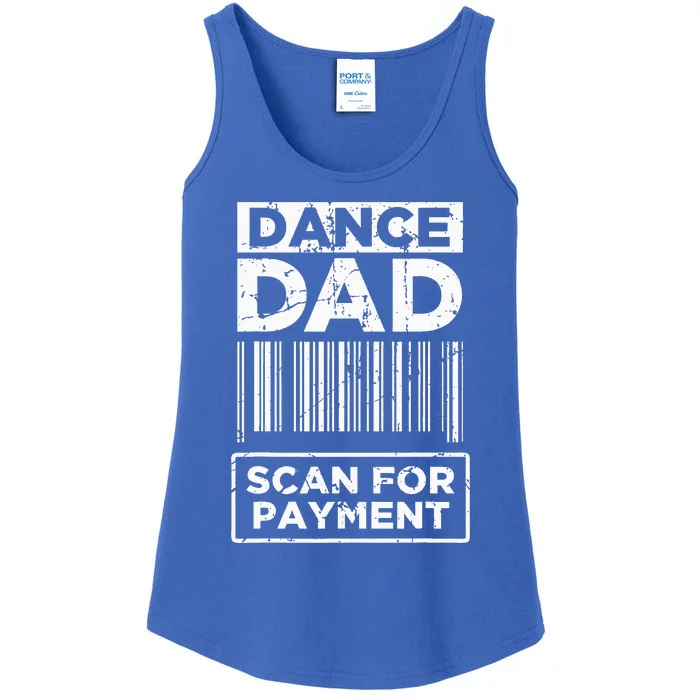 Dance Dad Distressed Scan For Payment Parents Ladies Essential Tank