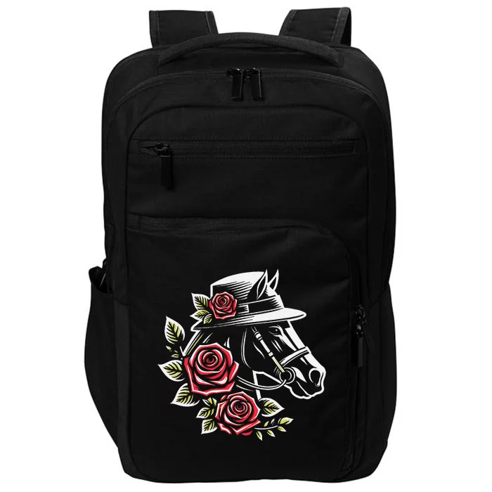 Derby Day Ddress 2024 Funny Hat Horse Racing Derby Impact Tech Backpack