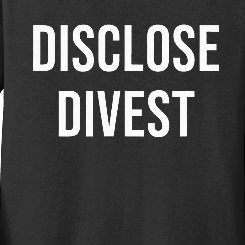 Disclose Divest Kids Long Sleeve Shirt