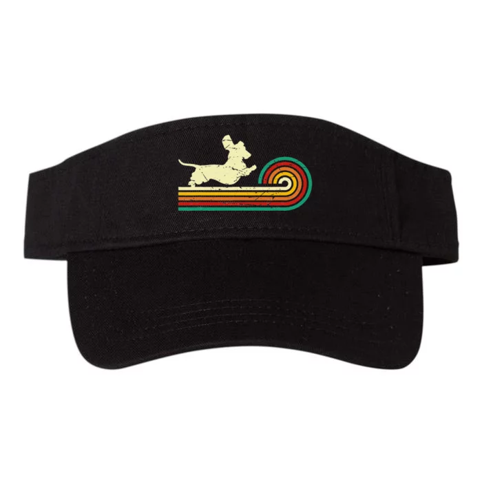 Dachshund dachshund dog silhouette retro gift Valucap Bio-Washed Visor