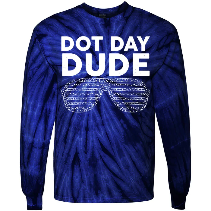 Dot Day Dude Shutter Shades Sunglasses Tie-Dye Long Sleeve Shirt