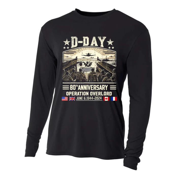 Dday Dwight D. Eisenhower Quote Dday 80th Anniversary Cooling Performance Long Sleeve Crew