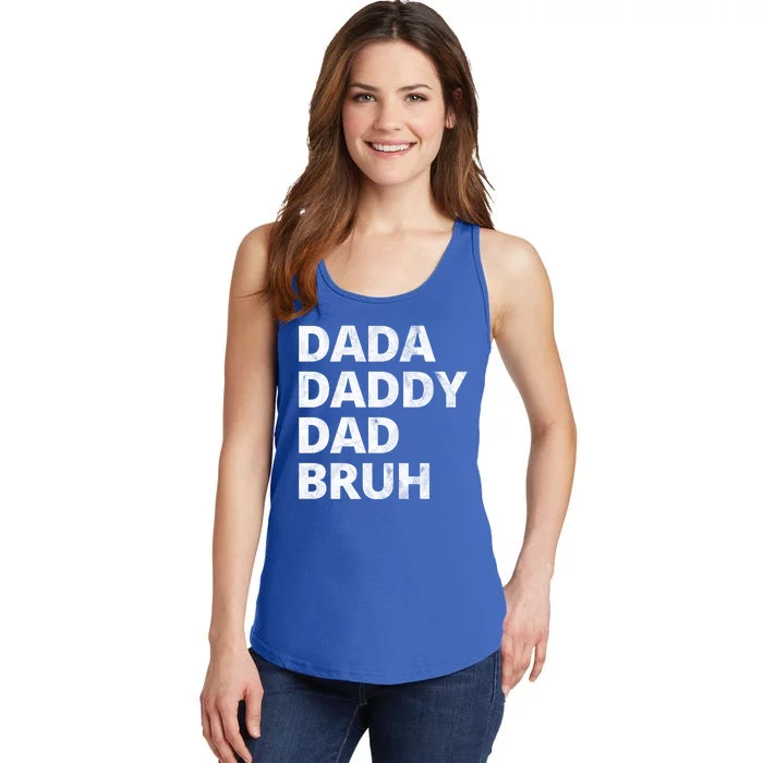 Dada Daddy Dad Bruh Vintage Funny Ladies Essential Tank