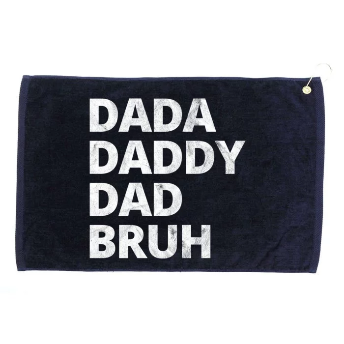 Dada Daddy Dad Bruh Vintage Funny Grommeted Golf Towel