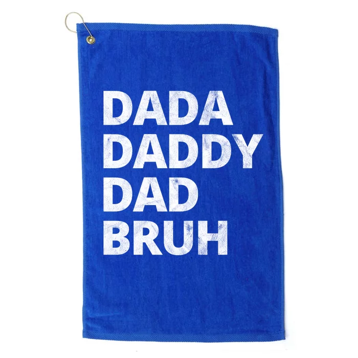 Dada Daddy Dad Bruh Vintage Funny Platinum Collection Golf Towel