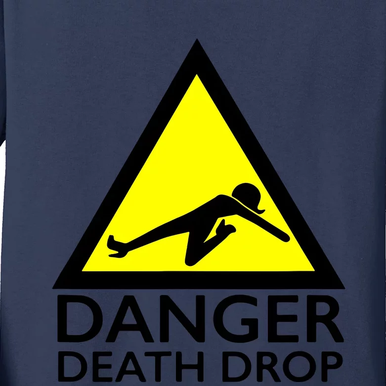 Danger Death Drop Kids Long Sleeve Shirt