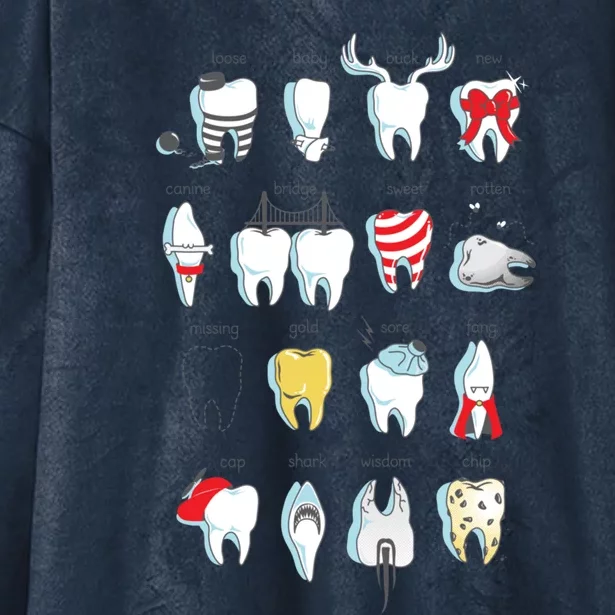 Dental Definitions Hooded Wearable Blanket