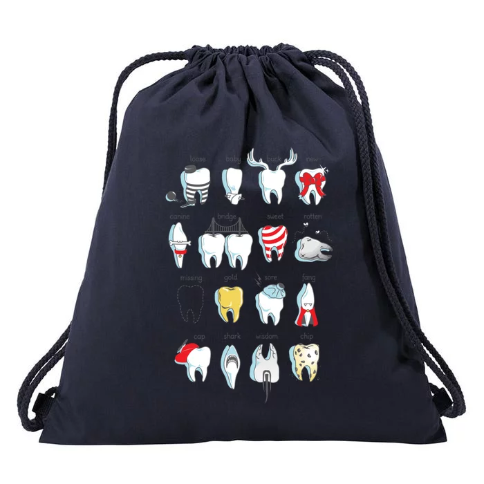 Dental Definitions Drawstring Bag