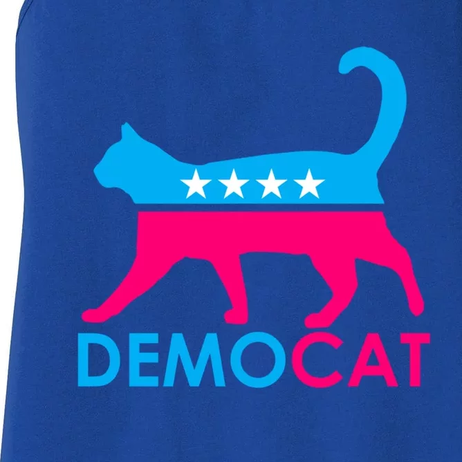 Democrat Democat Democat Cats For Kamala Cool Gift Women's Racerback Tank