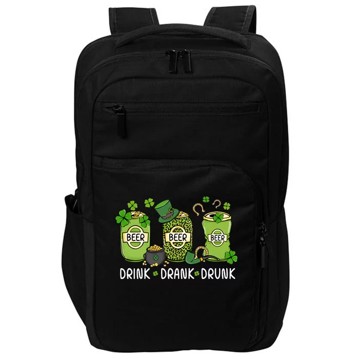 Drink Drank Drunk St Patrick's Day Lucky Irish Beer Drinking Team Impact Tech Backpack