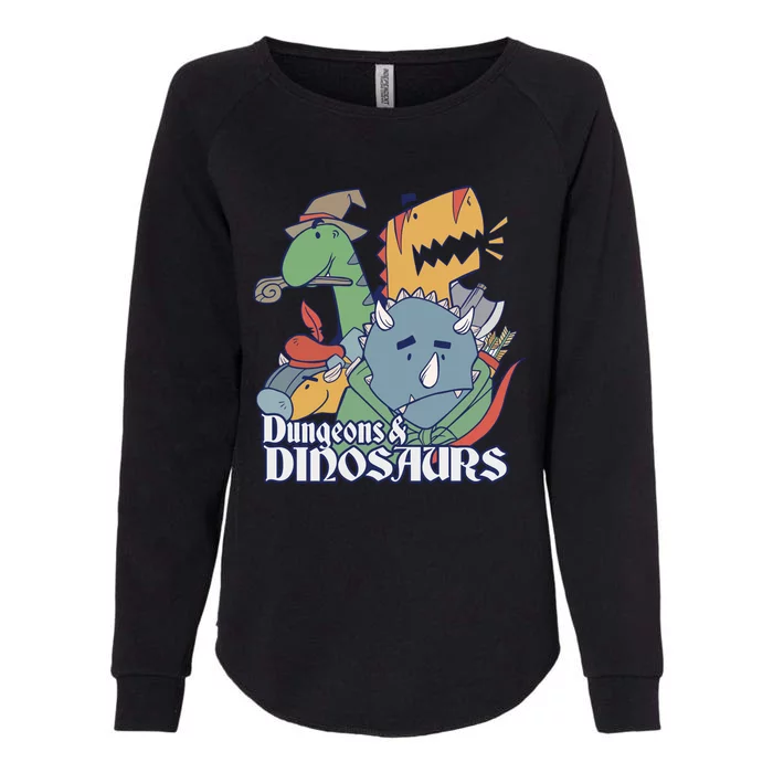 Dungeons & Dinosaurs Womens California Wash Sweatshirt