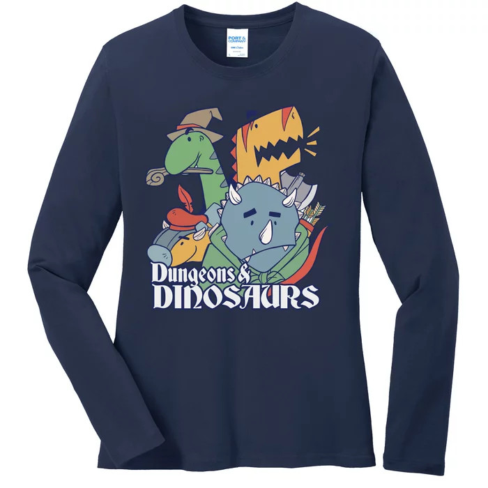 Dungeons & Dinosaurs Ladies Long Sleeve Shirt