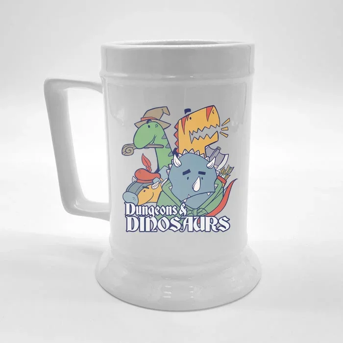 Dungeons & Dinosaurs Front & Back Beer Stein