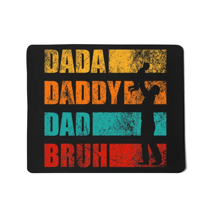 Dada Daddy Dad Bruh Funny Retro Vintage Fathers Day Mousepad