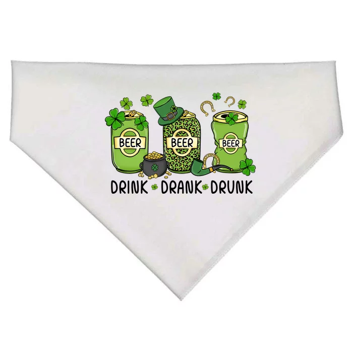 Drink Drank Drunk USA-Made Doggie Bandana