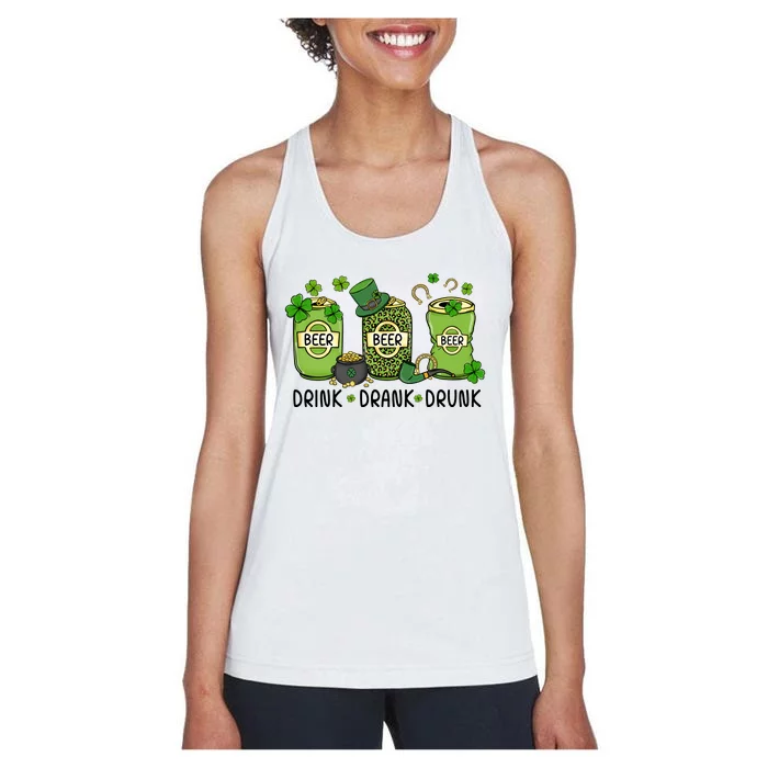 Drink Drank Drunk Women's Racerback Tank