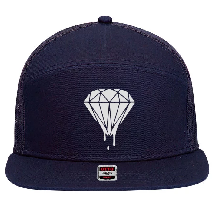 Dripping Diamond 7 Panel Mesh Trucker Snapback Hat