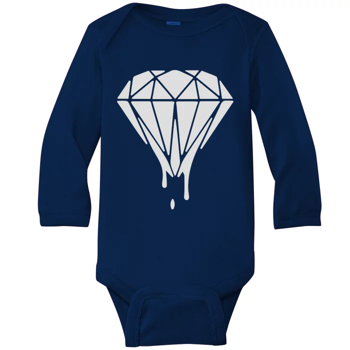 Dripping Diamond Baby Long Sleeve Bodysuit